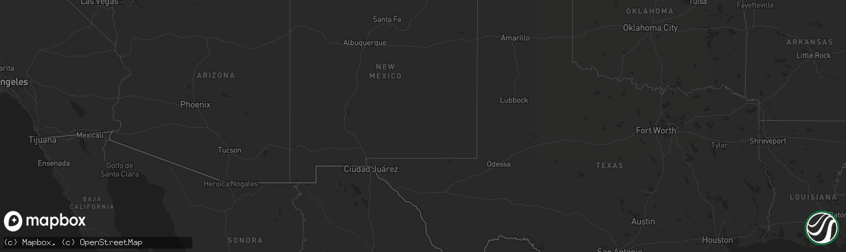 Hail map on February 4, 2019