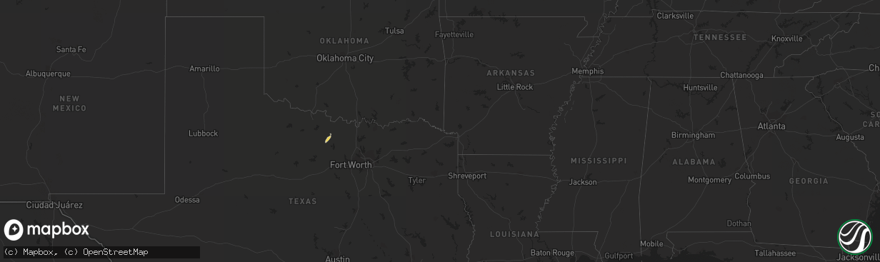 Hail map on February 5, 2019