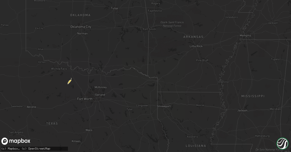 Hail map on February 5, 2019