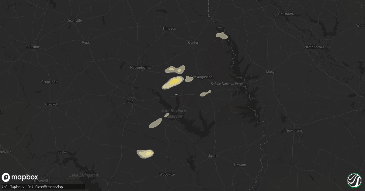Hail map in Joaquin, TX on February 6, 2011