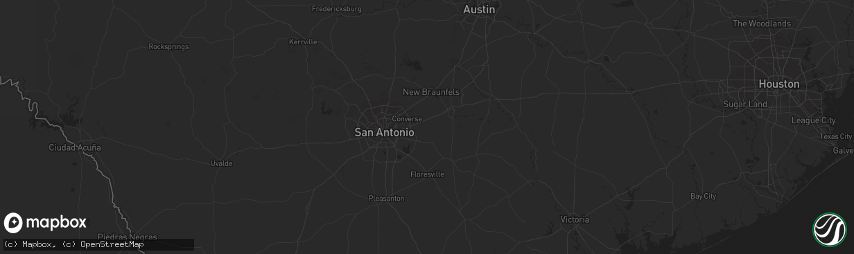 Hail map in Llano, TX on February 6, 2013