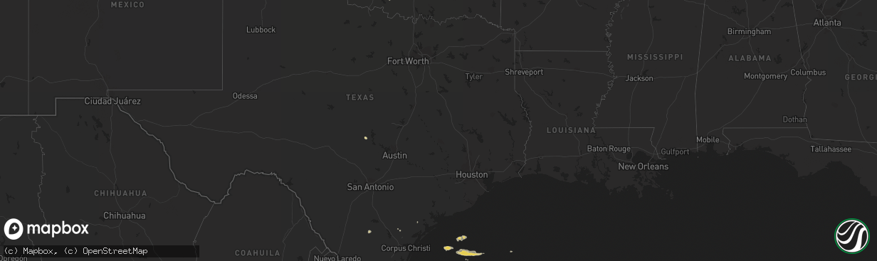 Hail map on February 6, 2013