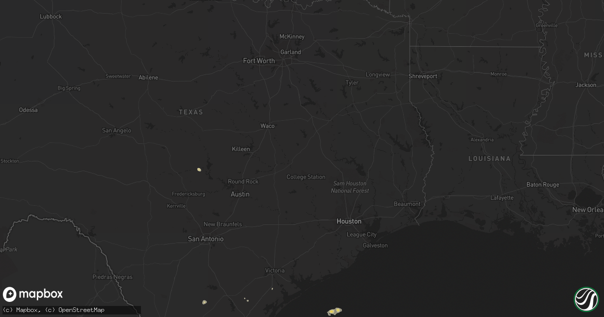 Hail map on February 6, 2013