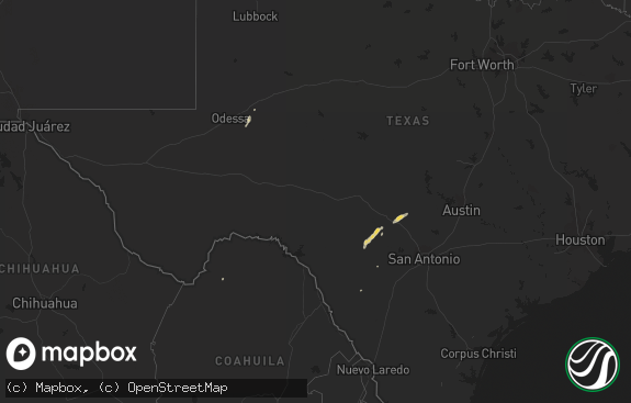 Hail map preview on 02-13-2017