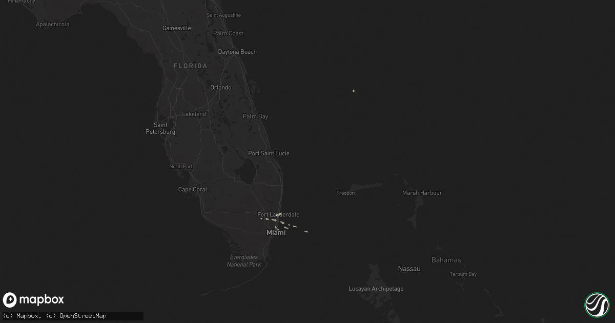 Hail map on February 16, 2016