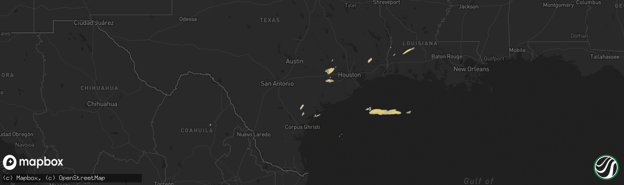 Hail map on February 17, 2012