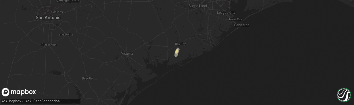 Hail map in Elmaton, TX on February 17, 2017