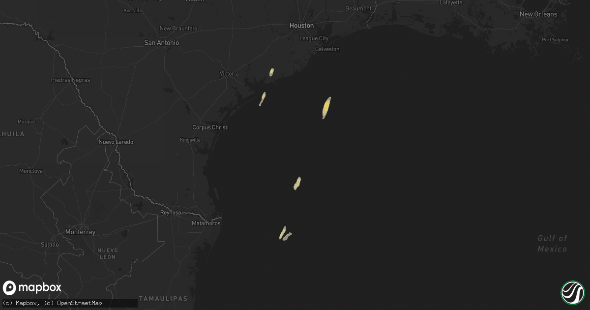 Hail map on February 17, 2017