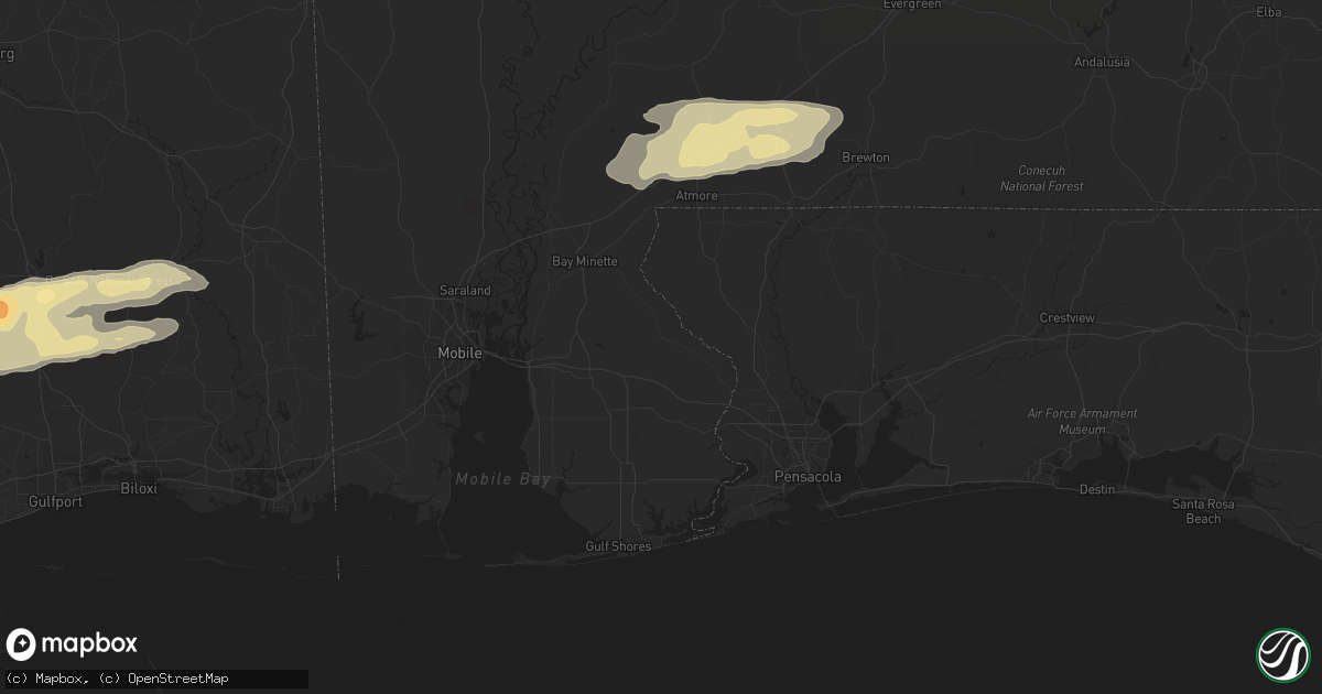 Hail map in Adel, GA on February 18, 2012
