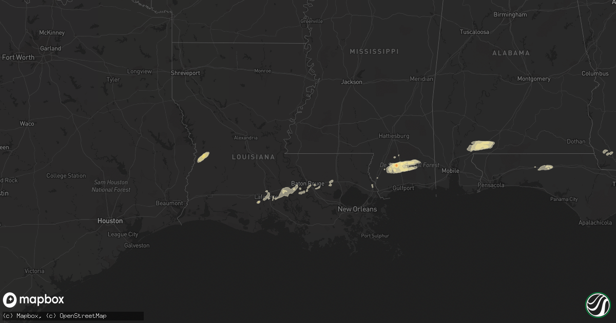 Hail map in Texas on February 18, 2012