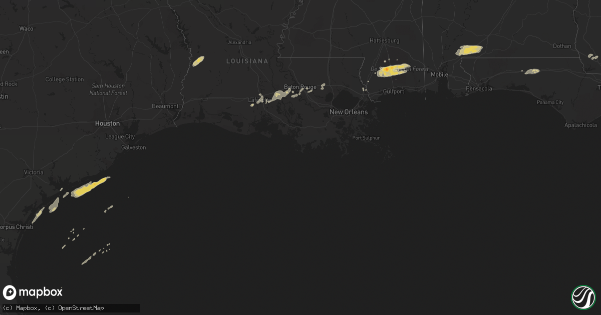 Hail map on February 18, 2012