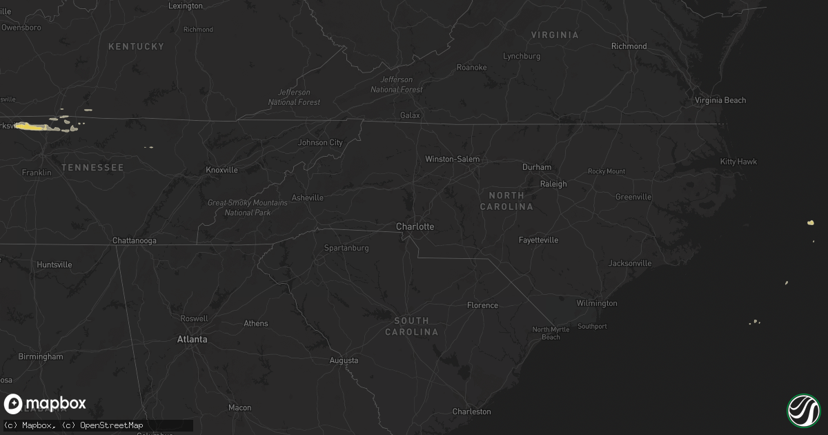 Hail map on February 18, 2014