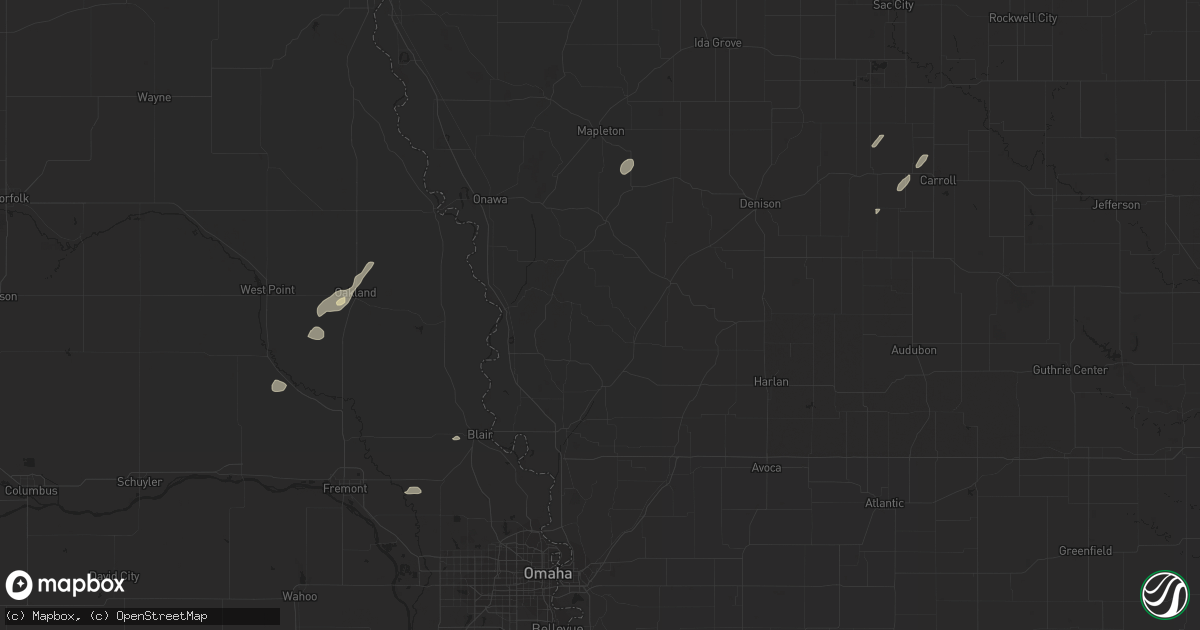 Hail map in Arlington, NE on February 19, 2011