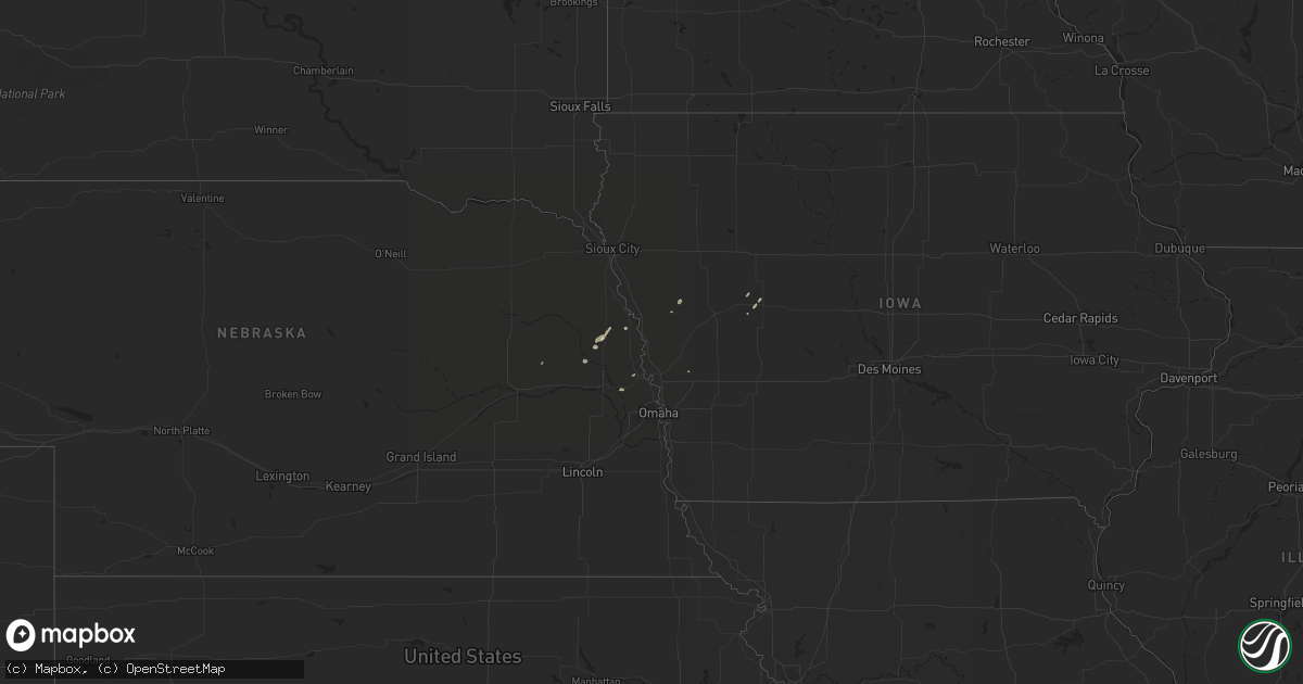 Hail map on February 19, 2011