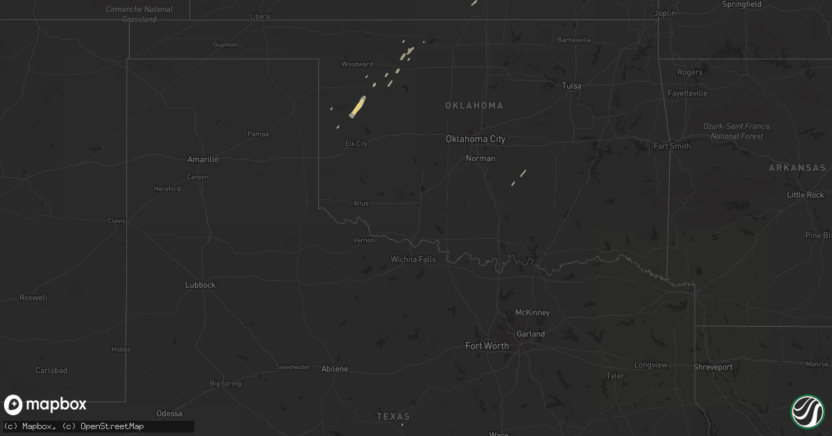 Hail map in Kansas on February 19, 2018