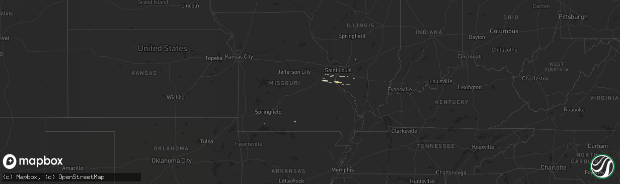 Hail map in Illinois on February 20, 2016