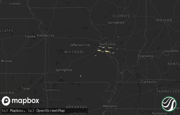 Hail map preview on 02-20-2016