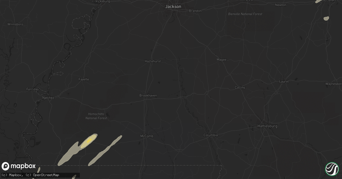 Hail map in Marion, MS on February 20, 2019