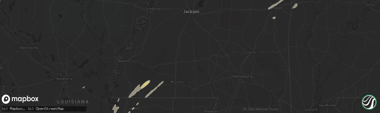 Hail map in Marksville, LA on February 20, 2019
