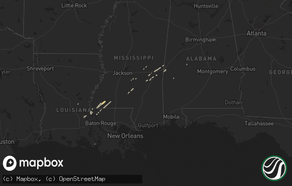 Hail map preview on 02-20-2019