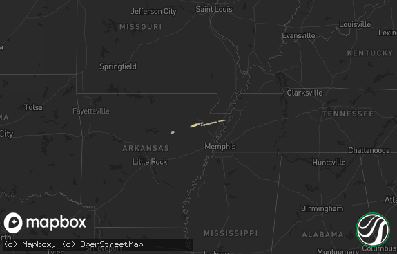 Hail map preview on 02-21-2012