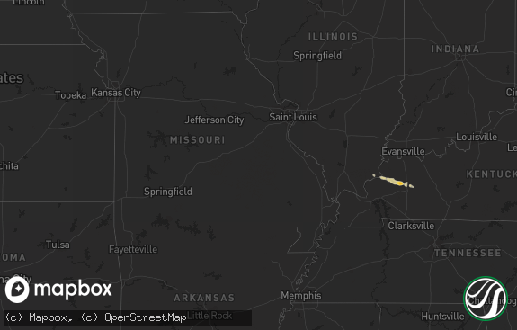 Hail map preview on 02-22-2012