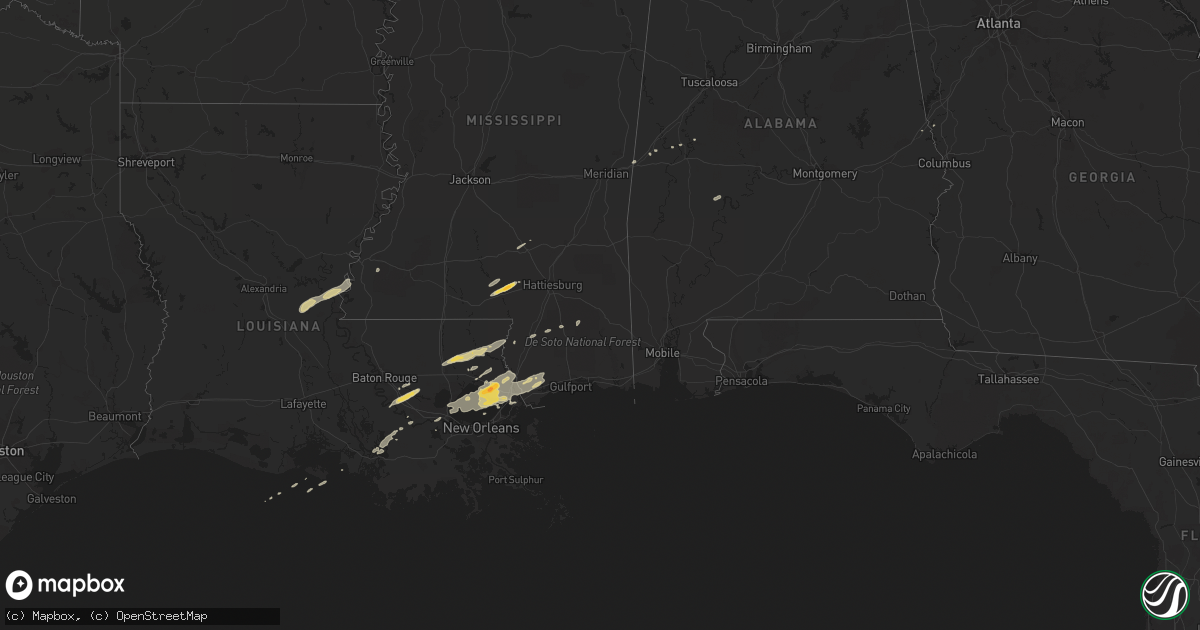 Hail map on February 22, 2013