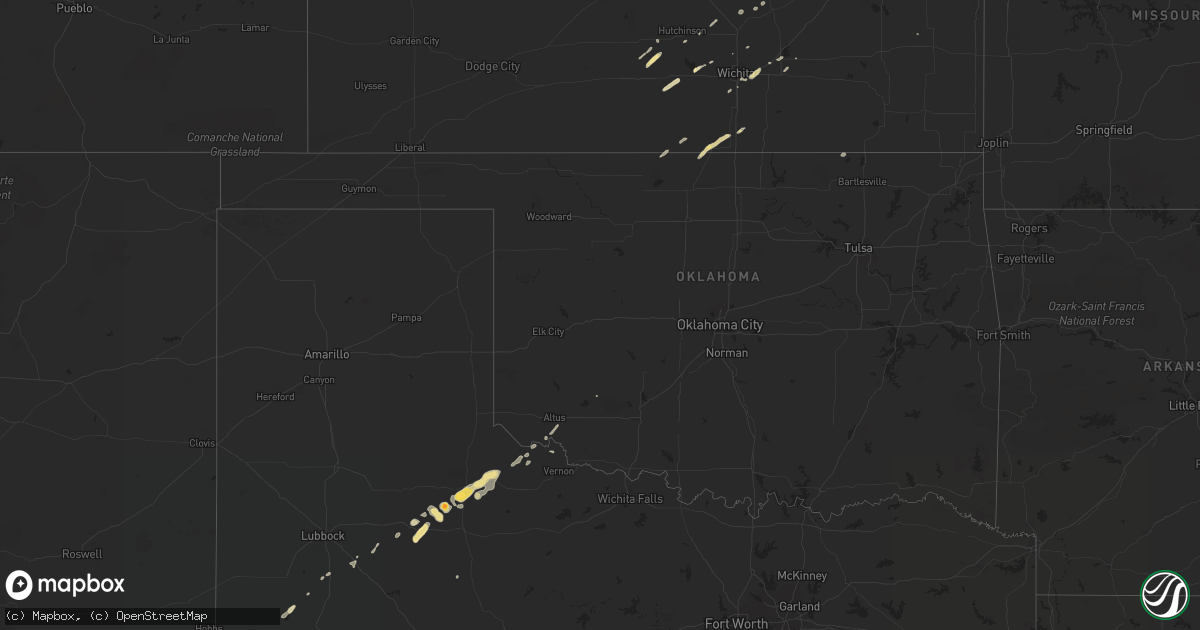 Hail map in Texas on February 23, 2011