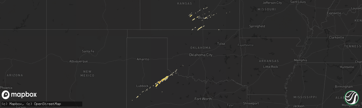 Hail map on February 23, 2011