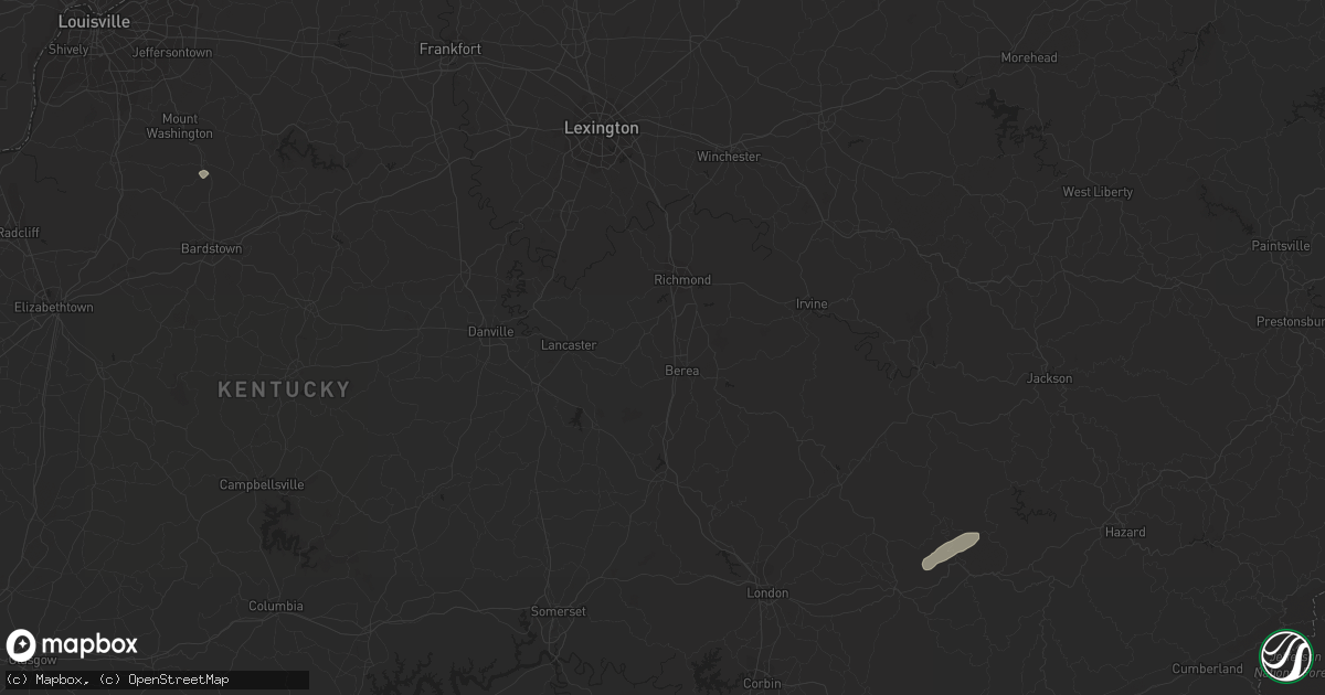 Hail map in Julian, WV on February 23, 2012