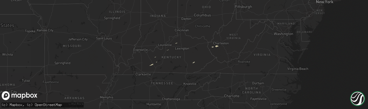 Hail map in Ohio on February 23, 2012