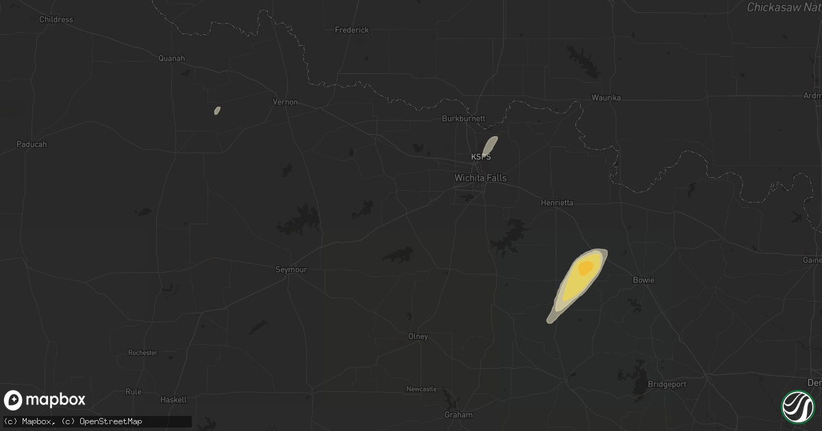 Hail map in Jacksboro, TX on February 23, 2018