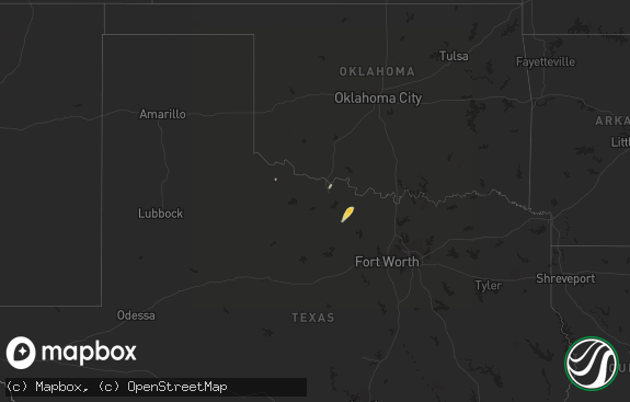 Hail map preview on 02-23-2018