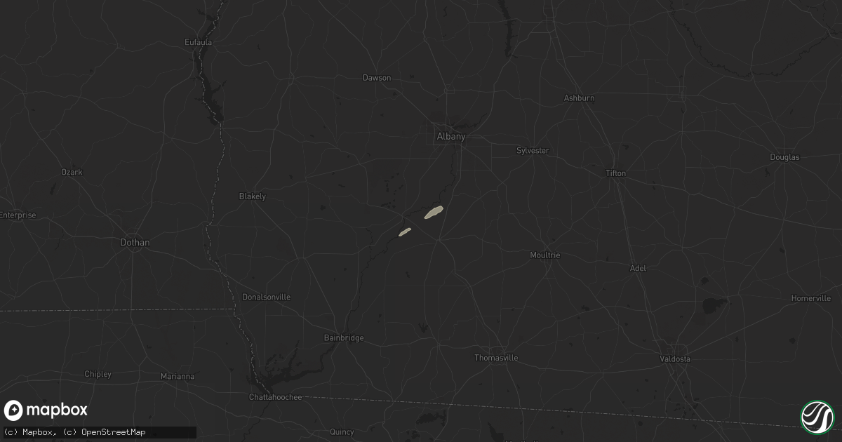 Hail map in Camilla, GA on February 25, 2015