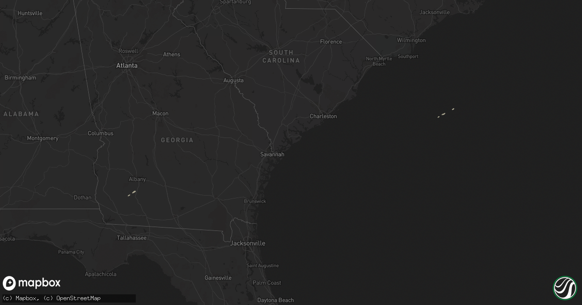 Hail map on February 25, 2015