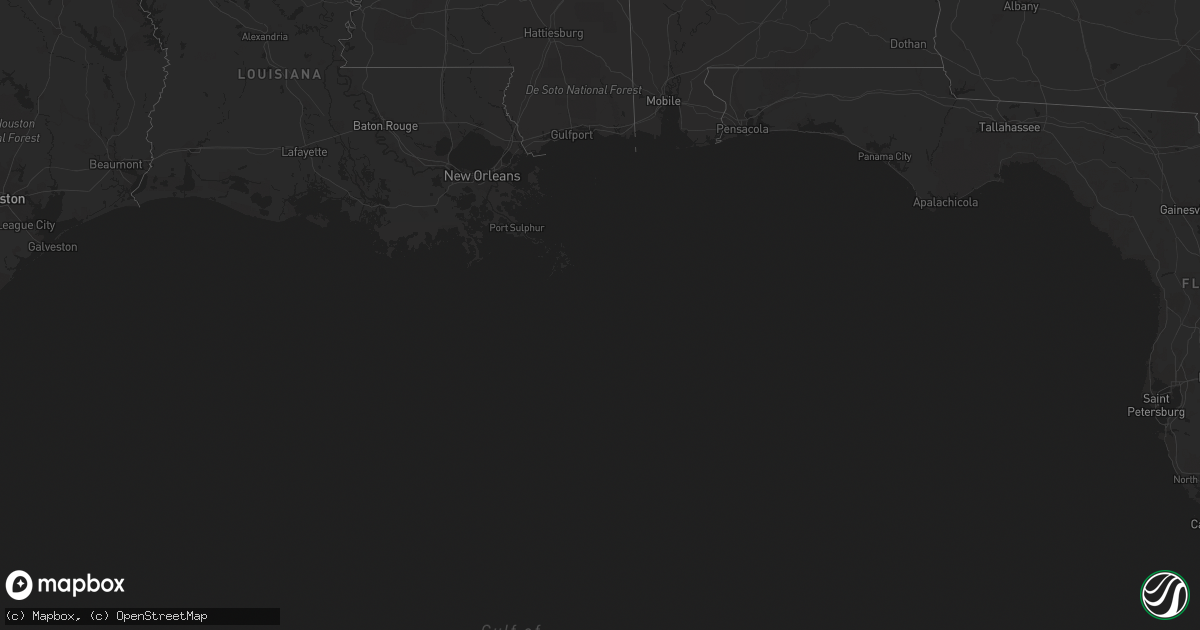 Hail map on February 25, 2020