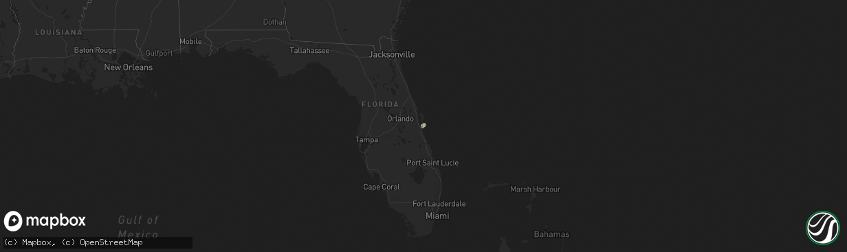 Hail map in Florida on February 26, 2020