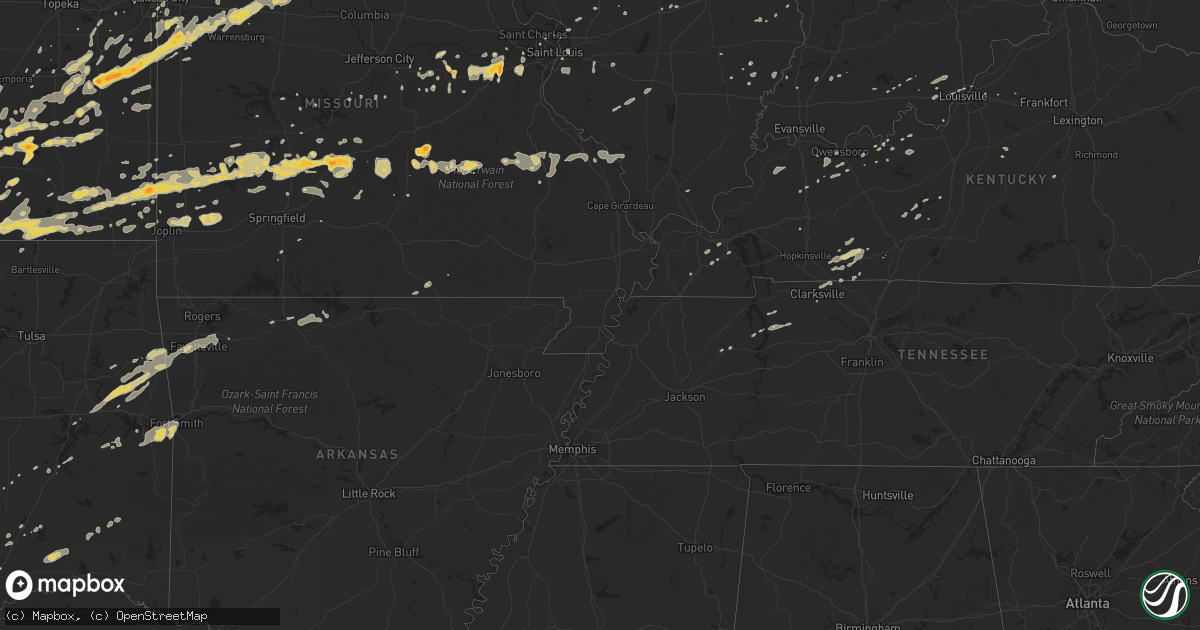 Hail map on February 27, 2011