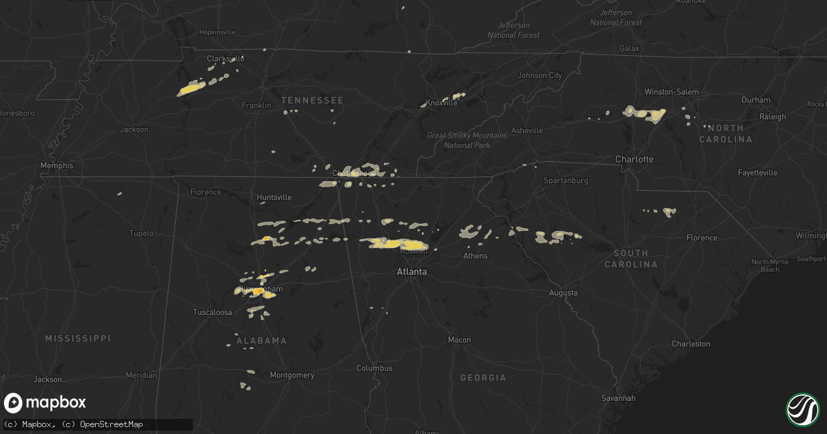 Hail map on February 28, 2011