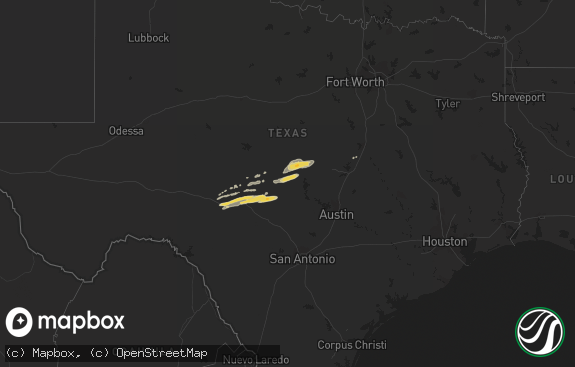 Hail map preview on 02-28-2018