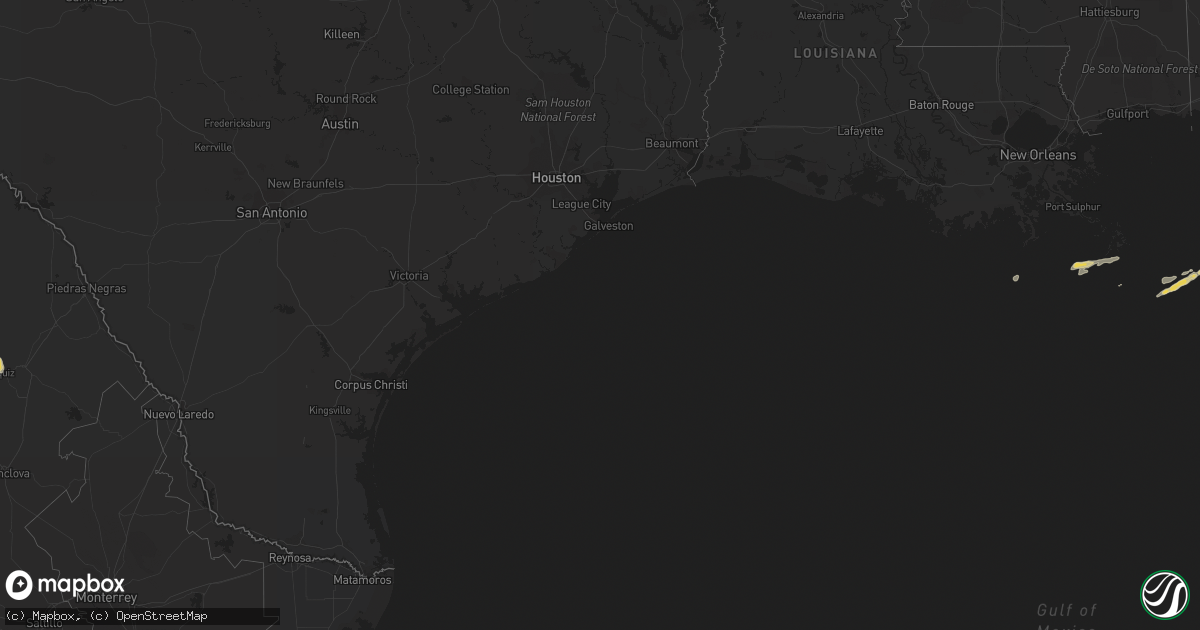 Hail map on February 28, 2019