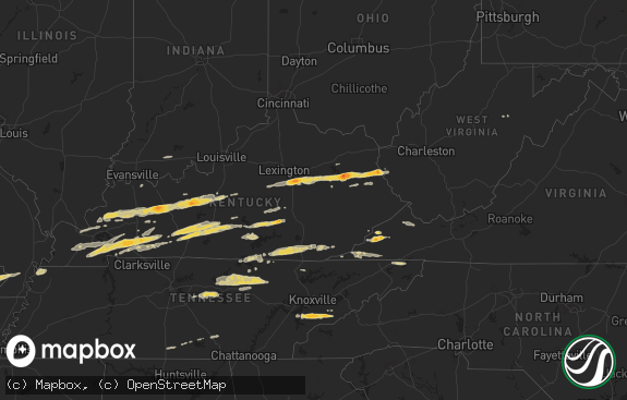 Hail map preview on 02-29-2012
