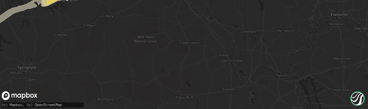 Hail map in Charlotte, TN on March 1, 2012