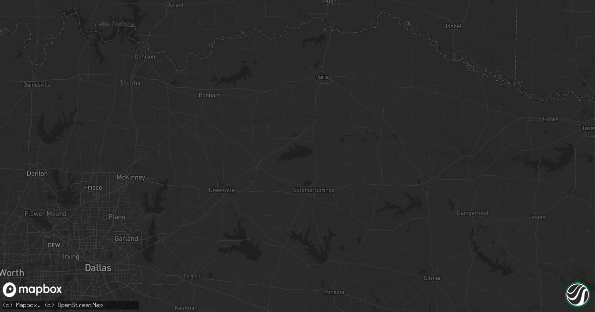 Hail map in Longview, TX on March 2, 2014