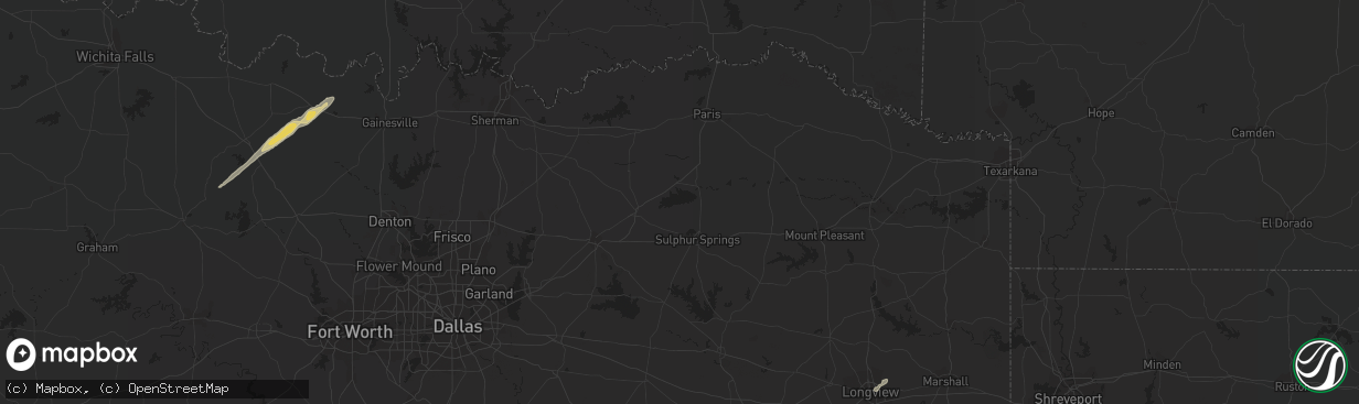 Hail map in Saint Jo, TX on March 2, 2014