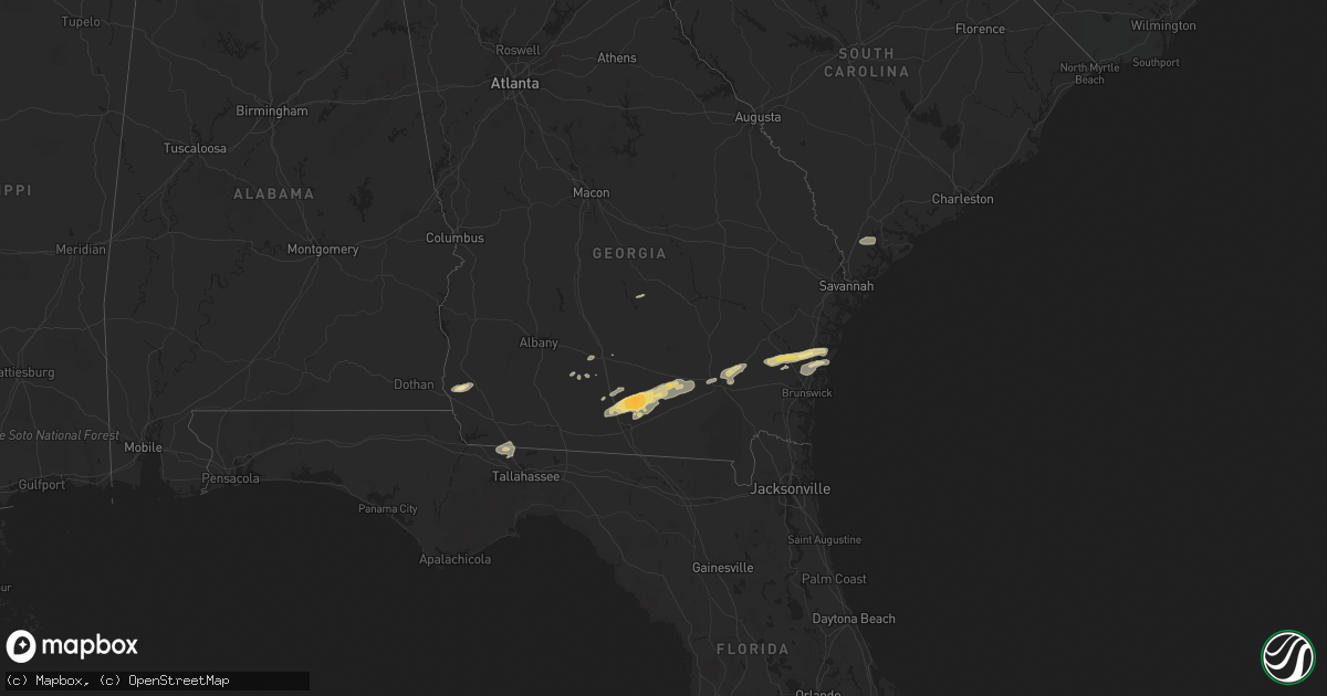 Hail map in South Carolina on March 3, 2012