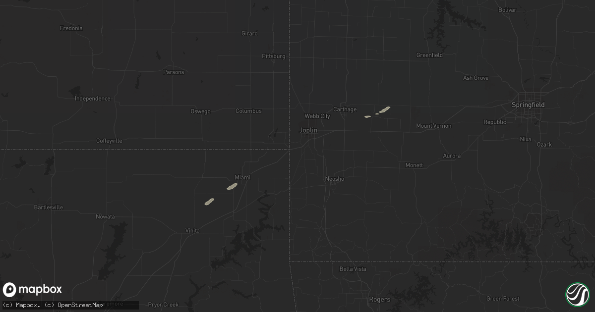 Hail map in Bluejacket, OK on March 4, 2018
