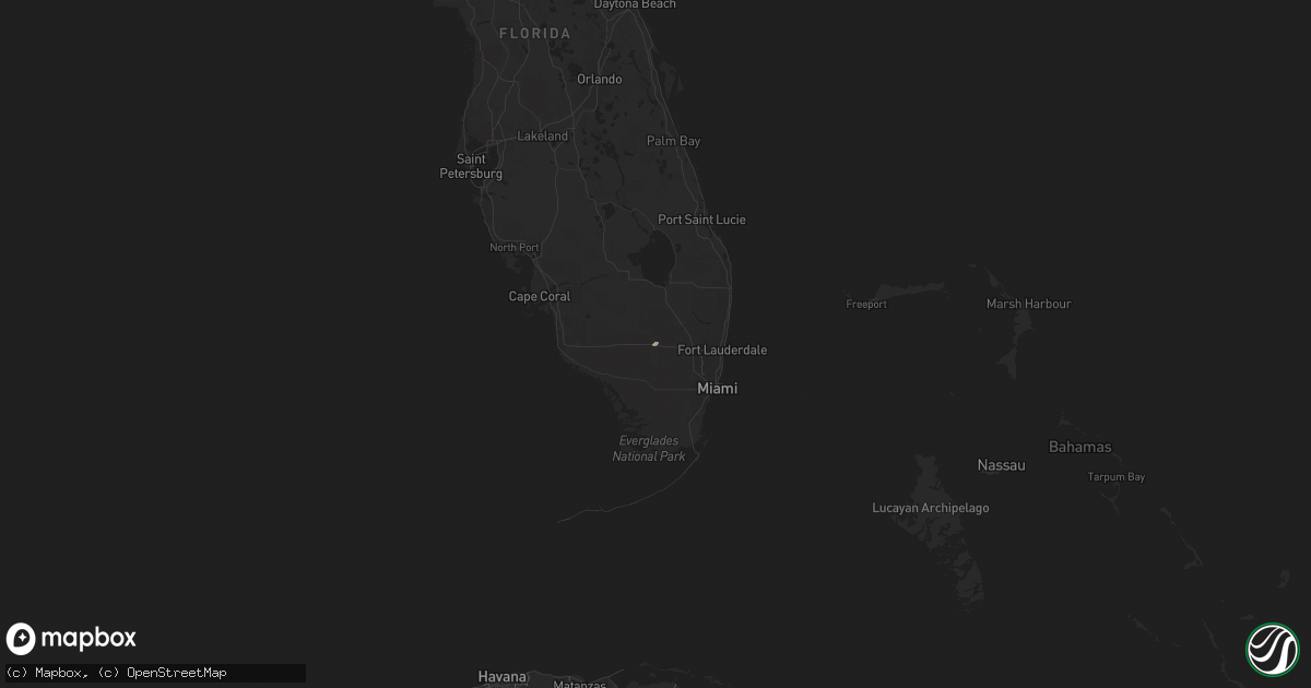 Hail map in Florida on March 6, 2014