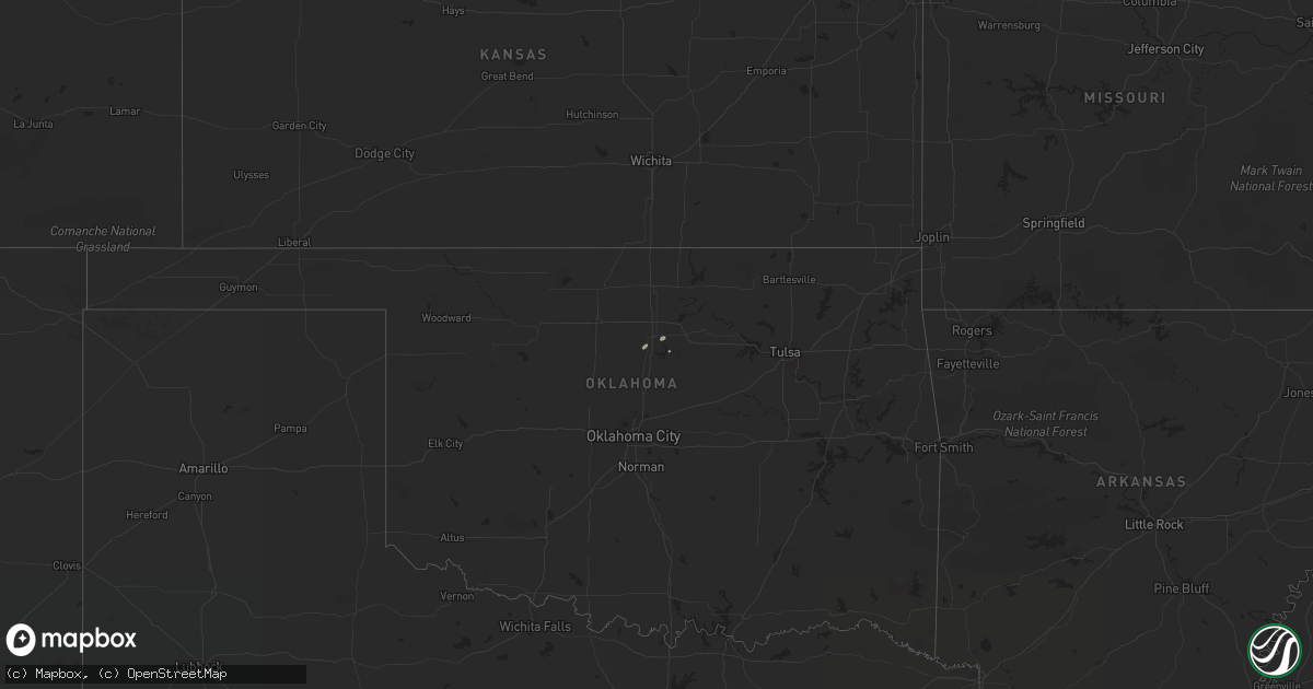 Hail map in Oklahoma on March 7, 2011