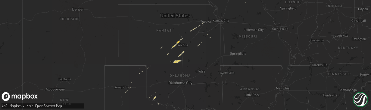 Hail map on March 7, 2012